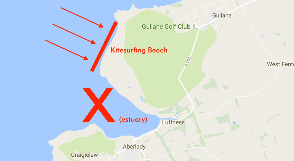 Kitesurfing in Scotland - Kitesurf School Scotland - Aberlady Kitesurfing Beach